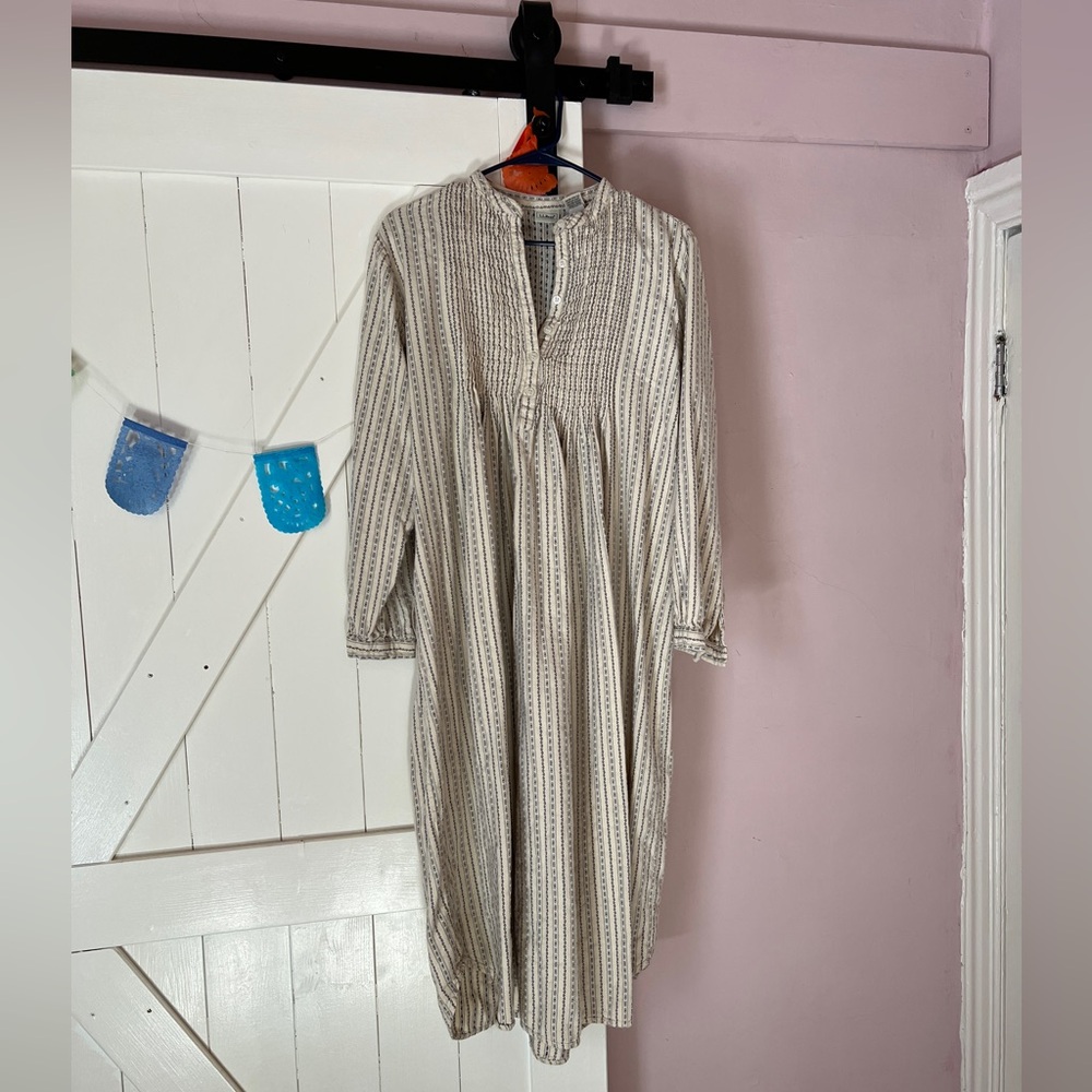 LL Bean Flannel Dobby Nightgown